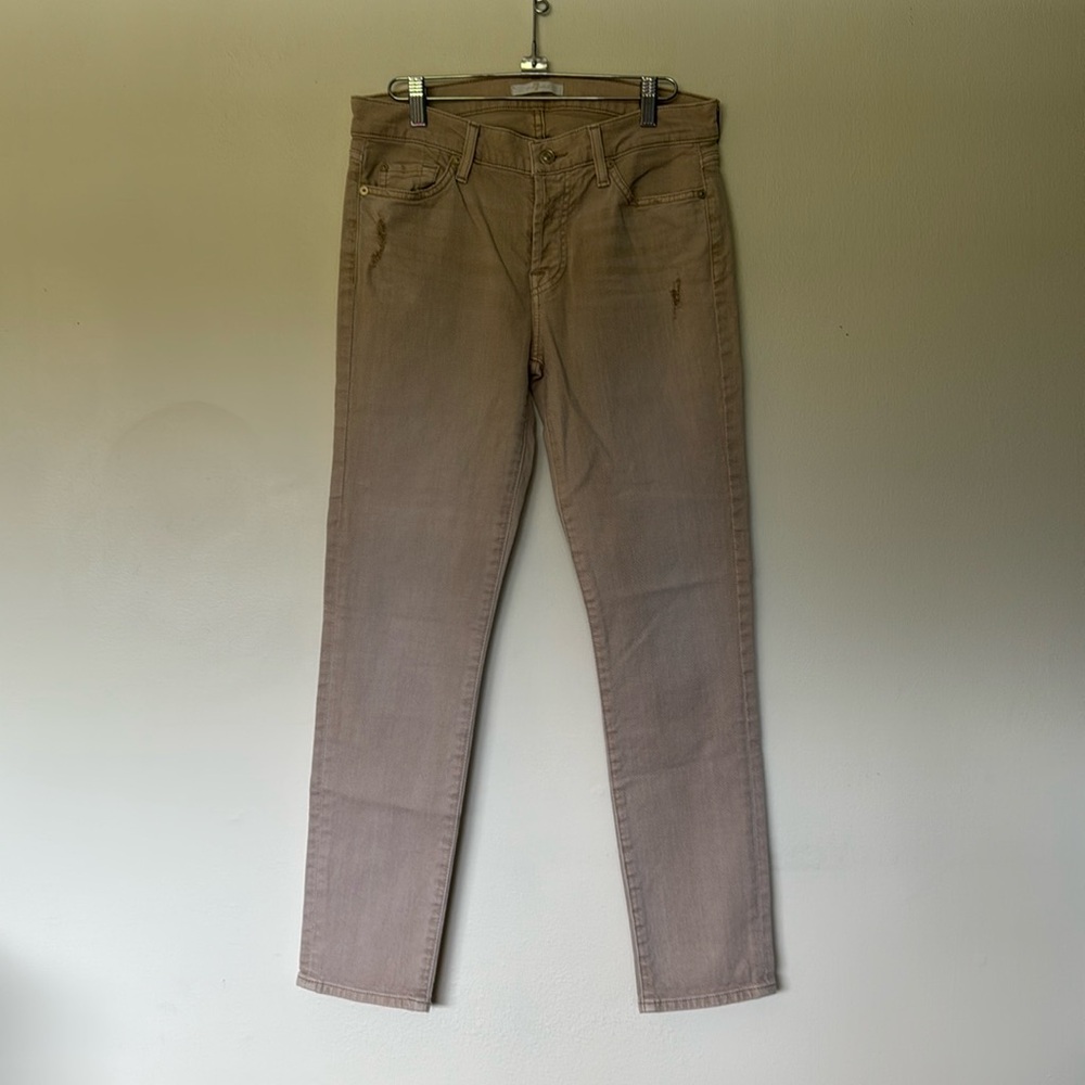 7 For All Mankind Tan Denim Jeans